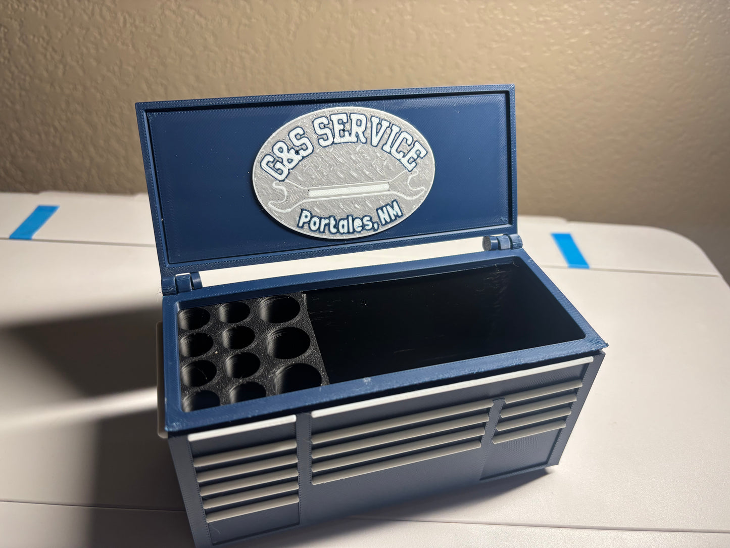 CUSTOM Mini tool Box For Business Cards & Pens (upload Logo)