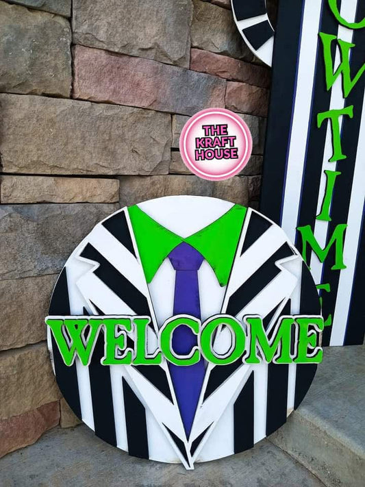 Beetlejuice Door Sign & Porch Leaner Set 💚