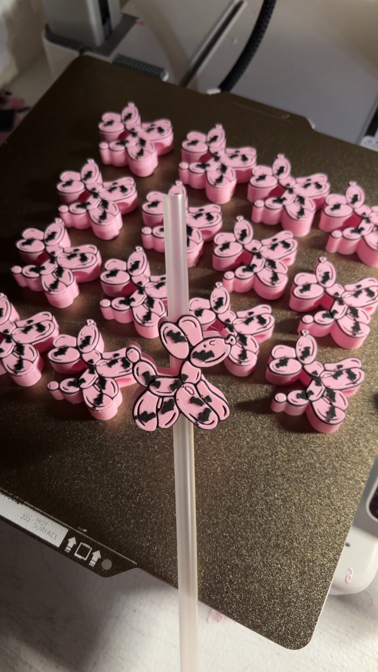 Batty Balloon Dog Straw topper