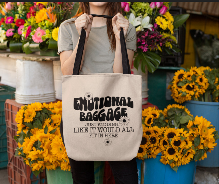 Emotional Baggage 13.5" Canvas Tote
